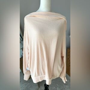 Free People We The Free Main Squeeze Hacci sweater top in Nectar Peach small